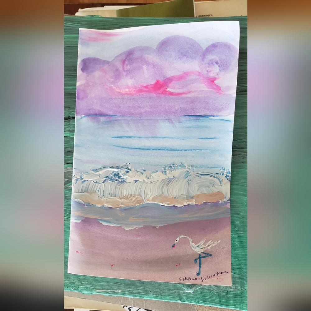 3 Original Greeting Cards each Hand Painted not a print.